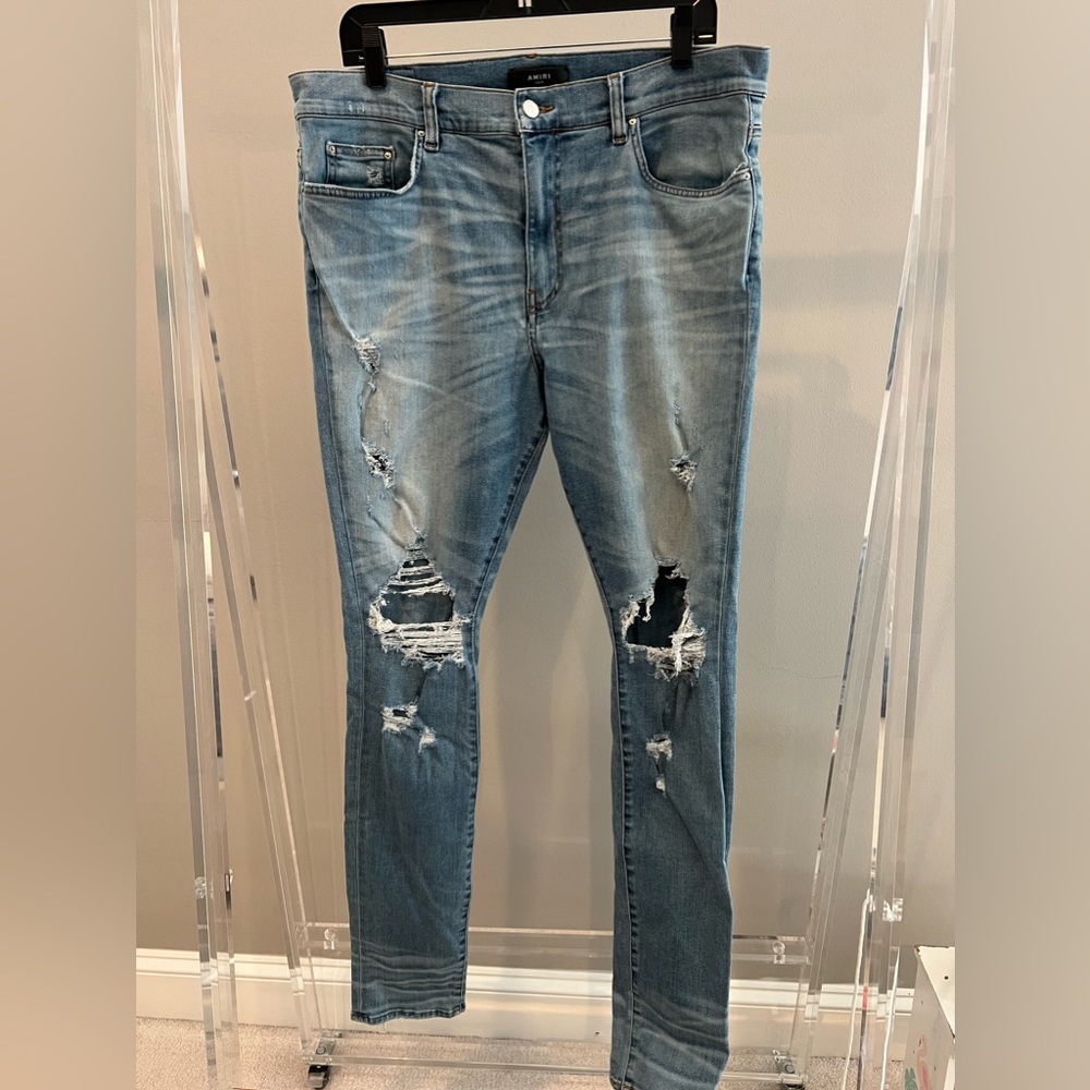 Amiri Ripped Denim